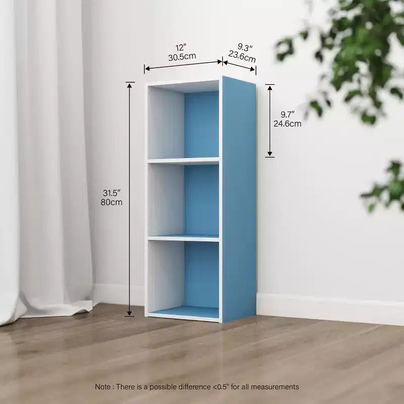 HOMLUX Étagère décorative à 3 cubes, Bibliothèque ouverte, Organisateur de jouets, Horizontale ou verticale