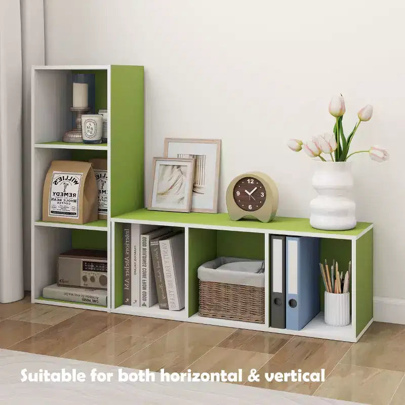 HOMLUX Étagère décorative à 3 cubes, Bibliothèque ouverte, Organisateur de jouets, Horizontale ou verticale