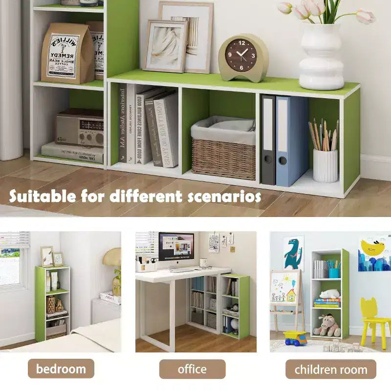 HOMLUX Étagère décorative à 3 cubes, Bibliothèque ouverte, Organisateur de jouets, Horizontale ou verticale