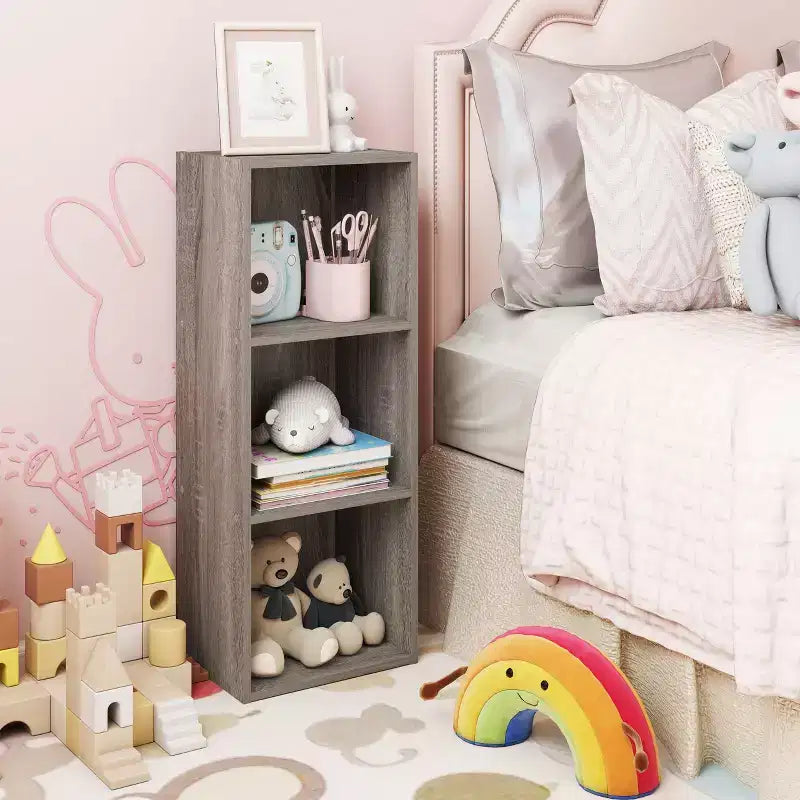HOMLUX Étagère décorative à 3 cubes, Bibliothèque ouverte, Organisateur de jouets, Horizontale ou verticale