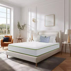 Matelas Hybride Swedrea, Mousse à Mémoire de Forme Respirante Refroidissante (Fermeté Moyenne), en Boîte, Blanc