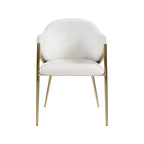 Meridian Furniture, Chaises de salle à manger Nial en tissu bouclé, ensemble de 2