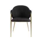Meridian Furniture, Chaises de salle à manger Nial en tissu bouclé, ensemble de 2