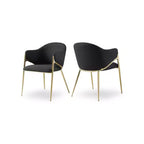 Meridian Furniture,Nial Boucle Fabric Dining Chair, Set of 2
