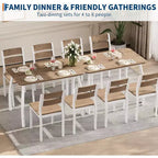Ensemble de salle à manger pour 4, table de cuisine en bois avec 4 chaises rembourrées, ensemble de salle à manger compact avec design chanfreiné pour petite cuisine ou appartement