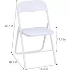 Chaises pliantes, chaises pliantes portables en métal avec coussin pour événements intérieurs et extérieurs, patins antidérapants, chaises empilables