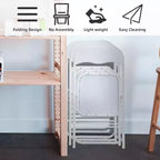 Chaises pliantes, chaises pliantes portables en métal avec coussin pour événements intérieurs et extérieurs, patins antidérapants, chaises empilables