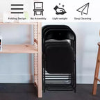 Chaises pliantes, chaises pliantes portables en métal avec coussin pour événements intérieurs et extérieurs, patins antidérapants, chaises empilables