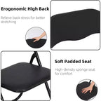 Chaises pliantes, chaises pliantes portables en métal avec coussin pour événements intérieurs et extérieurs, patins antidérapants, chaises empilables