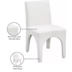 Meridian Furniture, Chaises de salle à manger en tissu texturé lin Gramercy, lot de 2