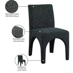 Meridian Furniture, Chaises de salle à manger en tissu texturé lin Gramercy, lot de 2
