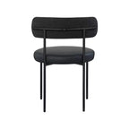 Meridian Furniture, Chaises de salle à manger Beacon en cuir vegan et tissu bouclé, lot de 2