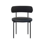 Meridian Furniture, Chaises de salle à manger Beacon en cuir vegan et tissu bouclé, lot de 2
