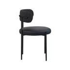 Meridian Furniture, Chaises de salle à manger Beacon en cuir vegan et tissu bouclé, lot de 2