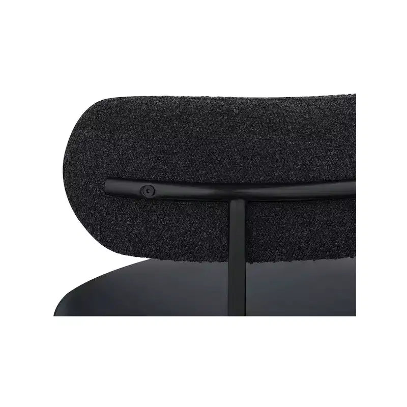 Meridian Furniture, Chaises de salle à manger Beacon en cuir vegan et tissu bouclé, lot de 2