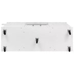 Îlot de cuisine Whisen 50,7, meuble poubelle inclinable, organiseur coulissant, 5 roulettes et abattant
