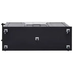 Îlot de cuisine Whisen 50,7, meuble poubelle inclinable, organiseur coulissant, 5 roulettes et abattant