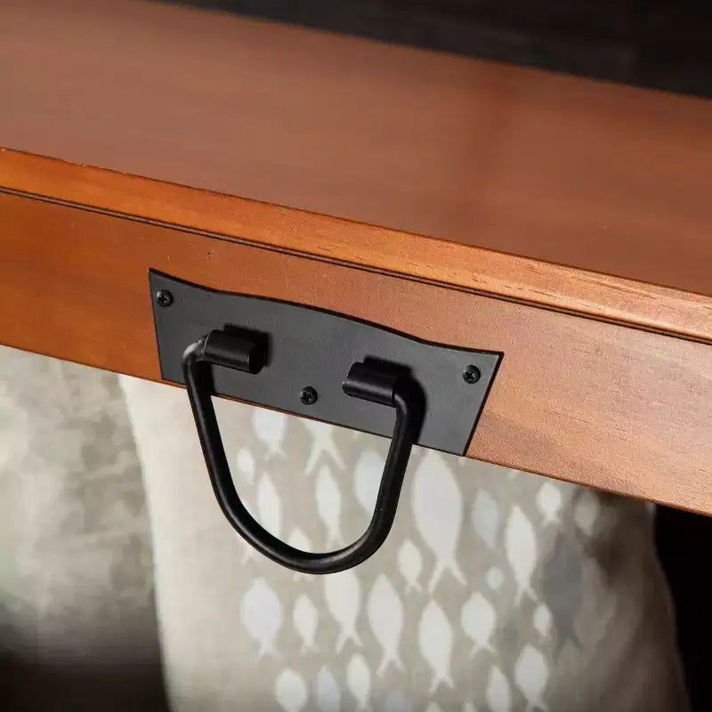Table basse coffre à couvercle relevable Pyramid – Marron – SEI