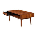 Table basse moderne du milieu du siècle avec tiroir et étagère Teamson Home Dawson