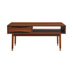 Table basse moderne du milieu du siècle avec tiroir et étagère Teamson Home Dawson
