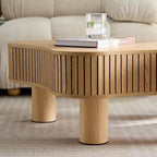 Okak – Ensemble de 2 tables basses gigognes modernes, tables d'appoint rondes à 2 niveaux, montage facile pour salon/chambre/balcon/jardin