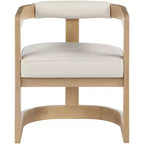 Meridian Furniture, Chaise de salle à manger Manchester en cuir végétalien