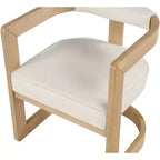 Meridian Furniture, Chaise de salle à manger Manchester en cuir végétalien