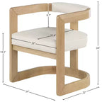 Meridian Furniture, Chaise de salle à manger Manchester en cuir végétalien