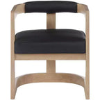 Meridian Furniture, Chaise de salle à manger Manchester en cuir végétalien