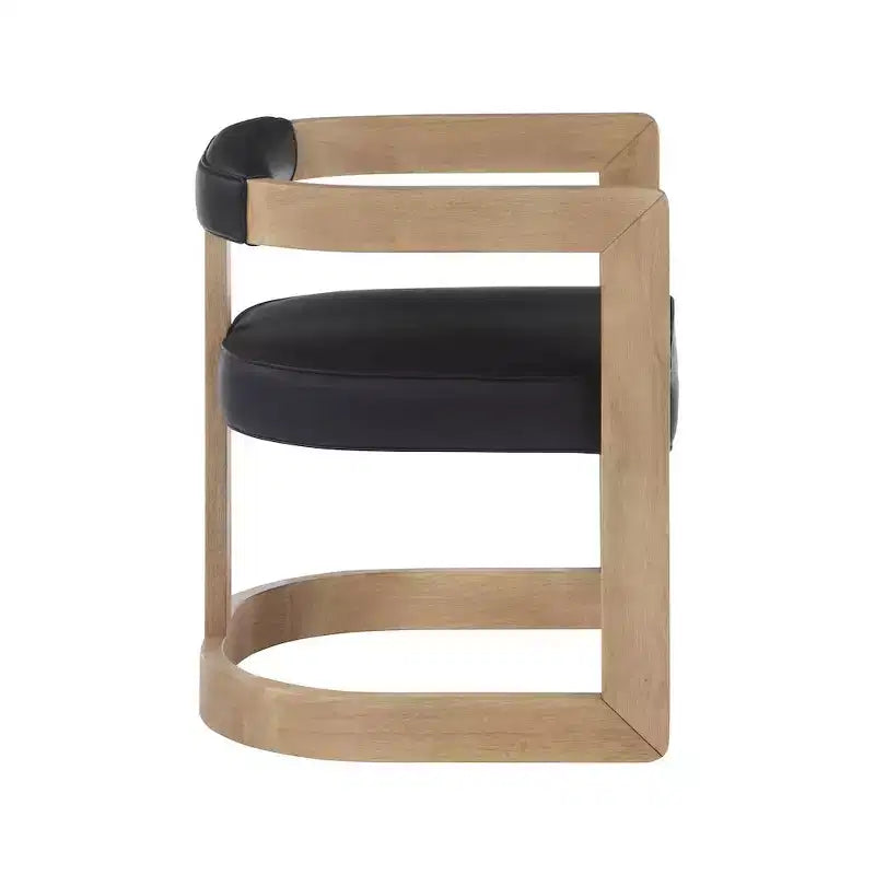 Meridian Furniture, Chaise de salle à manger Manchester en cuir végétalien