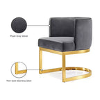 Meridian Furniture, Chaise de salle à manger en velours Gianna