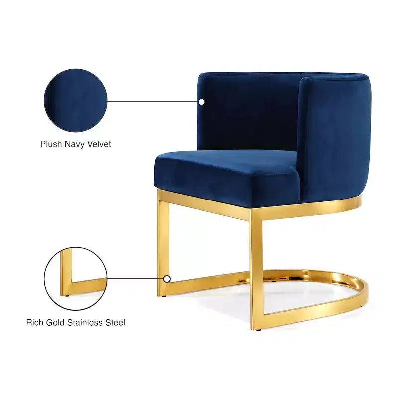 Meridian Furniture, Chaise de salle à manger en velours Gianna
