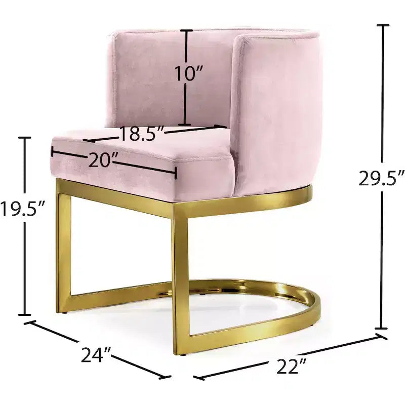 Meridian Furniture, Chaise de salle à manger en velours Gianna