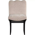 Chaise de salle à manger capitonnée en tissu chenille beige Shaw Meridina Furniture