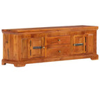 vidaXL Meuble TV miel Bois d'acacia massif, Bois d'ingénierie moyen
