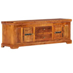 vidaXL Meuble TV miel Bois d'acacia massif, Bois d'ingénierie moyen