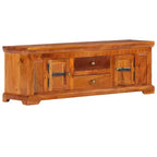 vidaXL Meuble TV miel Bois d'acacia massif, Bois d'ingénierie moyen