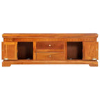 vidaXL Meuble TV miel Bois d'acacia massif, Bois d'ingénierie moyen