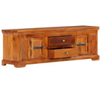 vidaXL Meuble TV miel Bois d'acacia massif, Bois d'ingénierie moyen