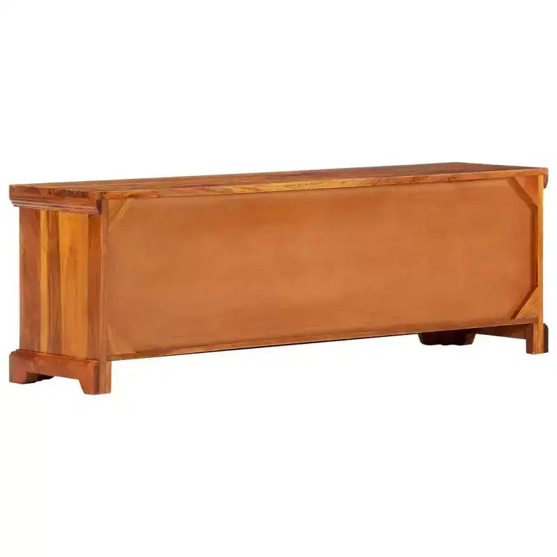 vidaXL Meuble TV miel Bois d'acacia massif, Bois d'ingénierie moyen