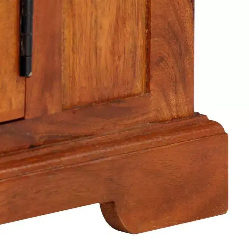 vidaXL Meuble TV miel Bois d'acacia massif, Bois d'ingénierie moyen