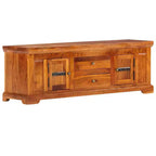 vidaXL Meuble TV miel Bois d'acacia massif, Bois d'ingénierie moyen