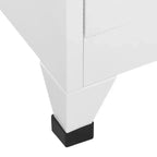 vidaXL Casier Gris en Acier Grand Casier de Rangement Industriel Rectangulaire - Gris avec 2 Casiers