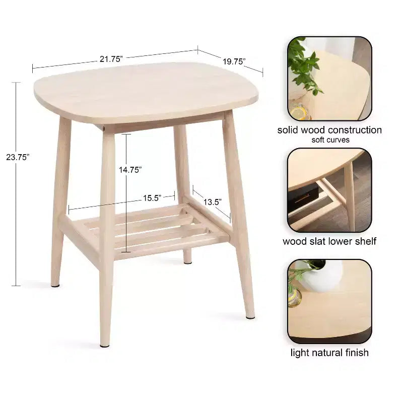 Table d'appoint en bois Nilas de Kate et Laurel