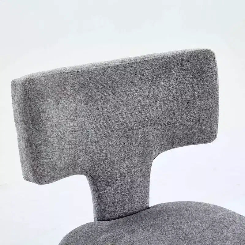 CLIHOME Lot de 2 tabourets de bar mi-siècle hauteur comptoir, chaises d'appoint de cuisine rembourrées en tissu lin de style campagnard avec dossier incurvé
