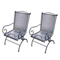 Four Seasons Courtyard Uptown Modern Outdoor Patio Courtyard Steel Mesh Swivel Lounge Rockers Backyard Seating Furniture Arm Chair Set, 2 Pack, Black