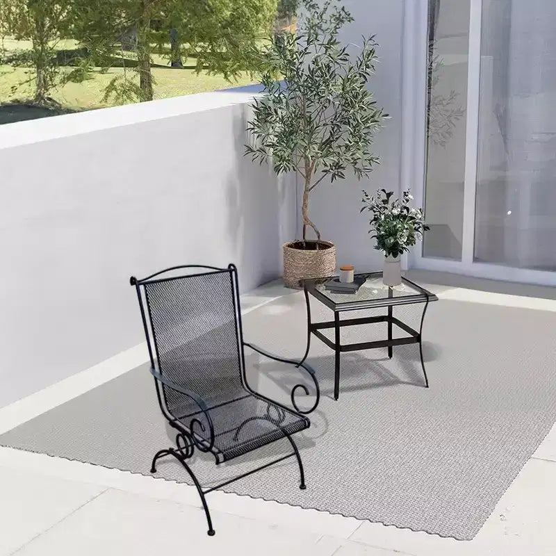 Fauteuils pivotants inclinables de jardin modernes d'extérieur en maille d'acier de la marque Four Seasons Courtyard Uptown, lot de 2, couleur noire