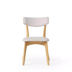 Ensemble de salle à manger 5 pièces GDFStudio Leora, de style moderne du milieu du siècle, en bois et tissu