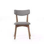 Ensemble de salle à manger 5 pièces GDFStudio Leora, de style moderne du milieu du siècle, en bois et tissu