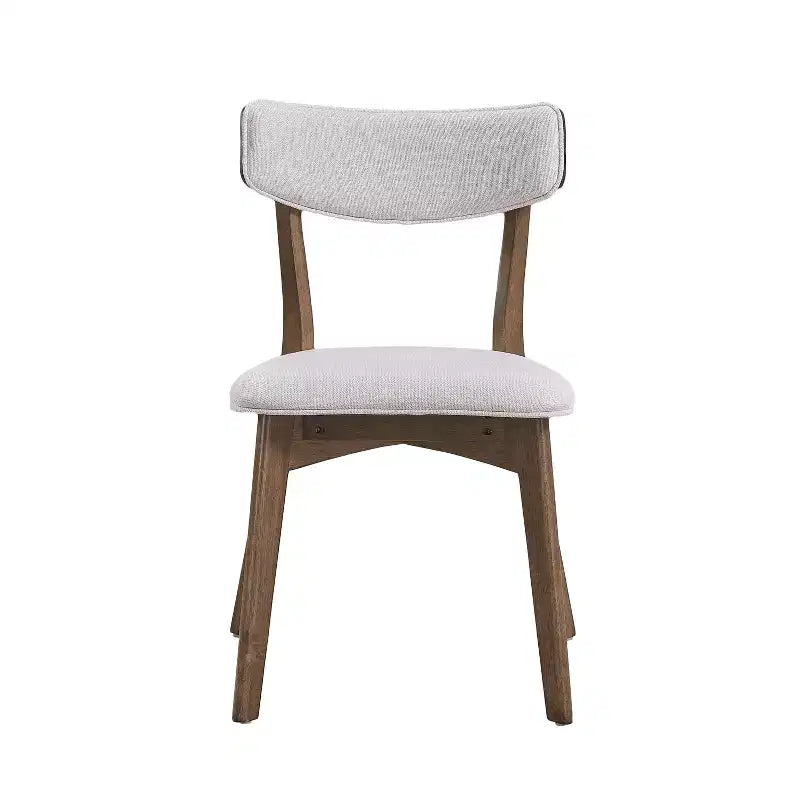 Ensemble de salle à manger 5 pièces GDFStudio Leora, de style moderne du milieu du siècle, en bois et tissu